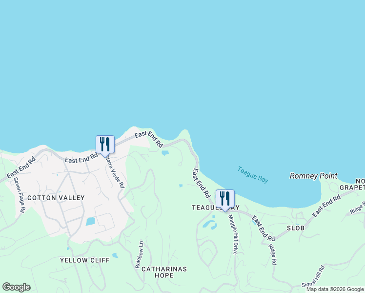 map of restaurants, bars, coffee shops, grocery stores, and more near in Christiansted