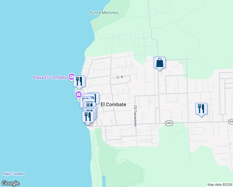 map of restaurants, bars, coffee shops, grocery stores, and more near in Pole Ojea
