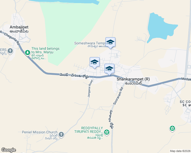 map of restaurants, bars, coffee shops, grocery stores, and more near in Medak