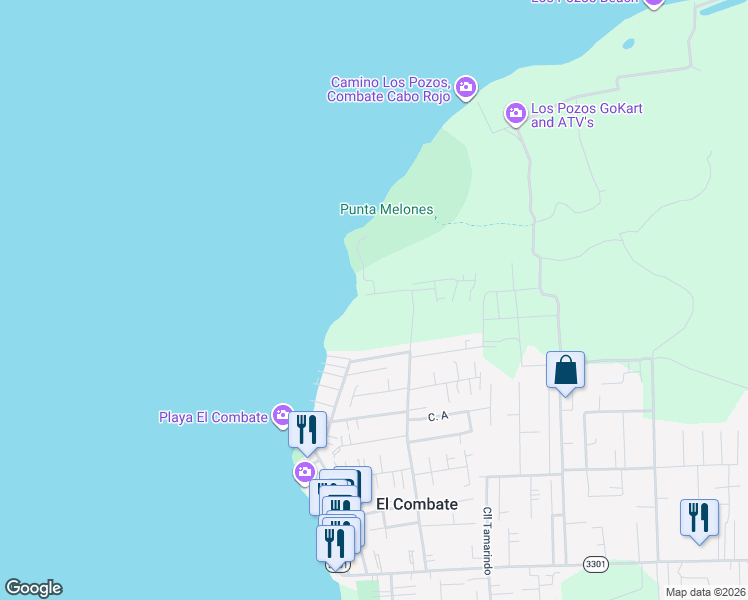 map of restaurants, bars, coffee shops, grocery stores, and more near in Boquerón