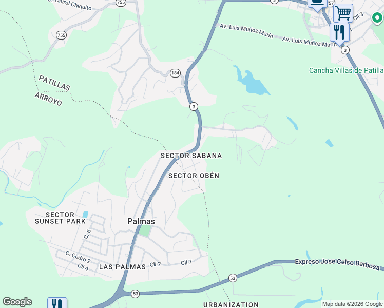 map of restaurants, bars, coffee shops, grocery stores, and more near in 