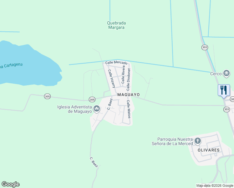 map of restaurants, bars, coffee shops, grocery stores, and more near in Palmarejo