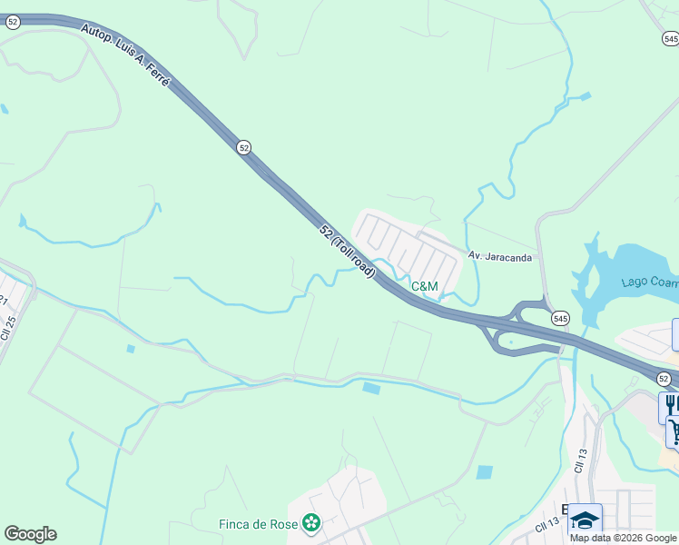 map of restaurants, bars, coffee shops, grocery stores, and more near Expreso Luis A. Ferré in Santa Isabel
