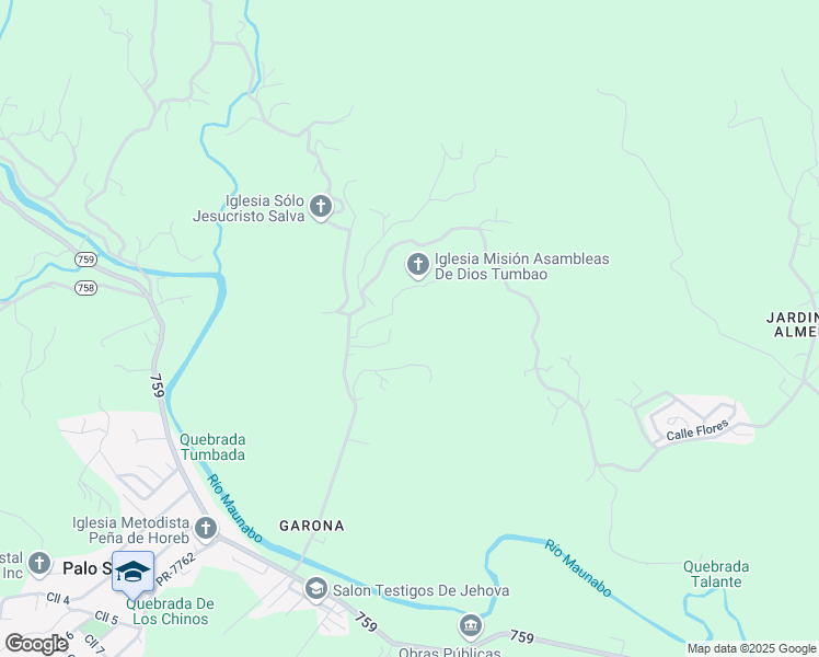 map of restaurants, bars, coffee shops, grocery stores, and more near 53A Calle Barcelo in Maunabo