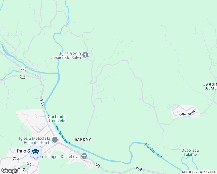 map of restaurants, bars, coffee shops, grocery stores, and more near 53A Calle Barcelo in Maunabo