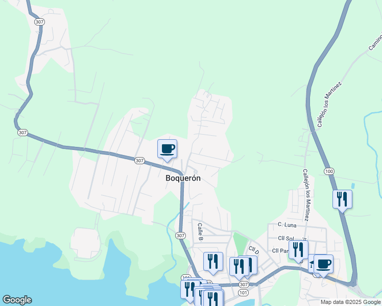 map of restaurants, bars, coffee shops, grocery stores, and more near in 