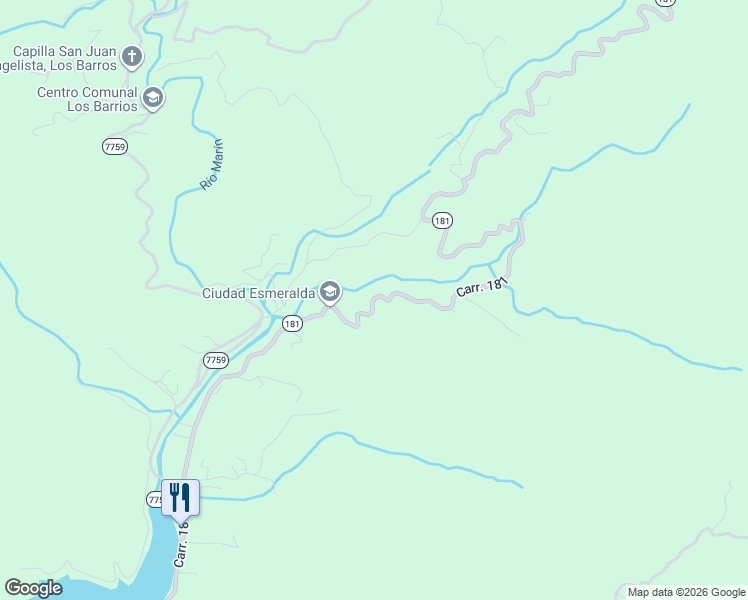 map of restaurants, bars, coffee shops, grocery stores, and more near Puerto Rico 181 in Patillas