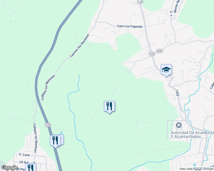 map of restaurants, bars, coffee shops, grocery stores, and more near Calle Clarita in Cabo Rojo