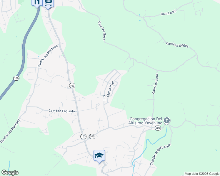 map of restaurants, bars, coffee shops, grocery stores, and more near Monte Real in Llanos Tuna