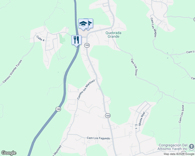 map of restaurants, bars, coffee shops, grocery stores, and more near 486-492 Highway 103 in Cabo Rojo
