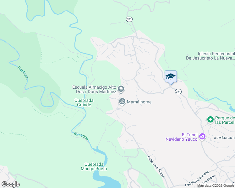 map of restaurants, bars, coffee shops, grocery stores, and more near in Almácigo Alto
