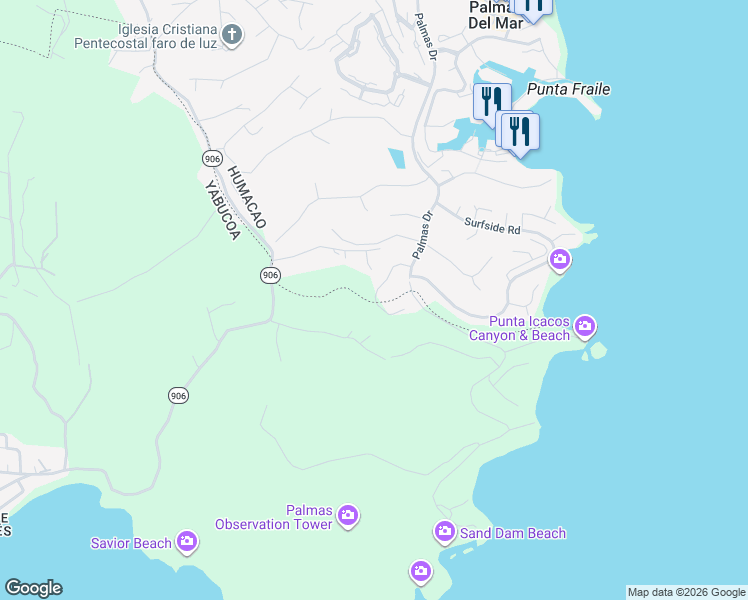 map of restaurants, bars, coffee shops, grocery stores, and more near in Comunas