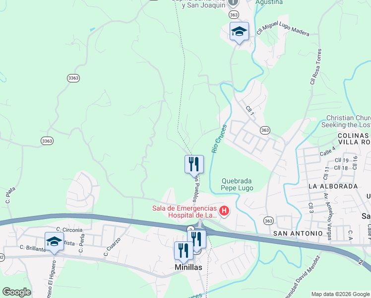 map of restaurants, bars, coffee shops, grocery stores, and more near in San Germán