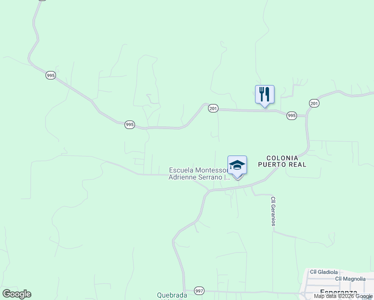 map of restaurants, bars, coffee shops, grocery stores, and more near in Esperanza