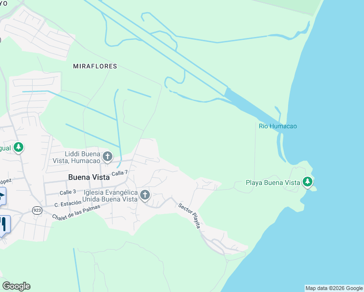 map of restaurants, bars, coffee shops, grocery stores, and more near Camino Los Vellon in Humacao