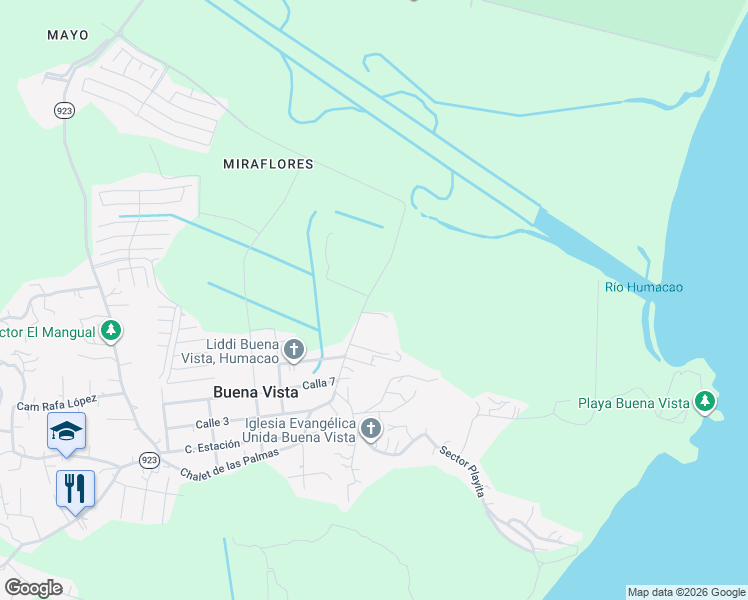 map of restaurants, bars, coffee shops, grocery stores, and more near in Buena Vista