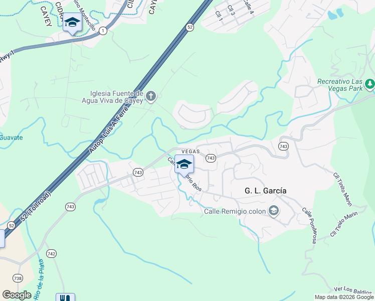 map of restaurants, bars, coffee shops, grocery stores, and more near in G. L. García