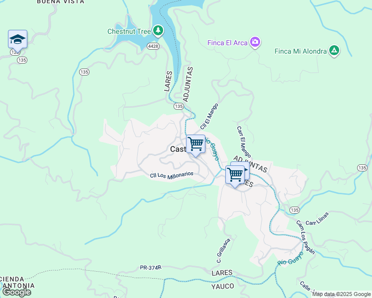 map of restaurants, bars, coffee shops, grocery stores, and more near in Castaner