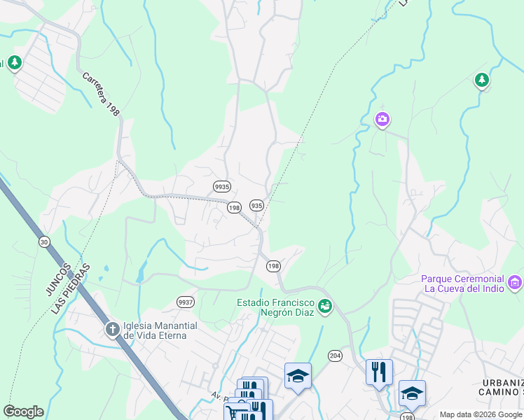 map of restaurants, bars, coffee shops, grocery stores, and more near Bo in Juncos