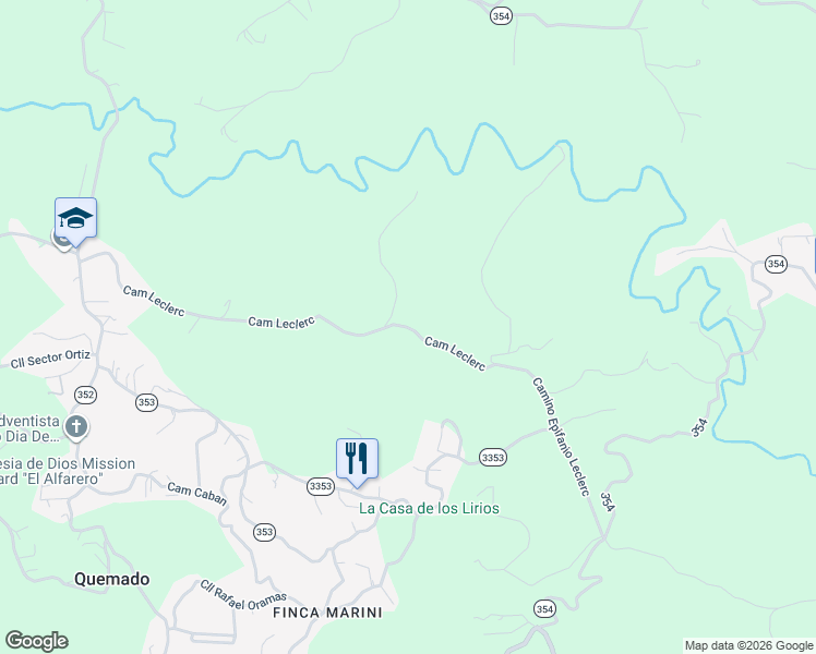 map of restaurants, bars, coffee shops, grocery stores, and more near in Río Cañas Abajo
