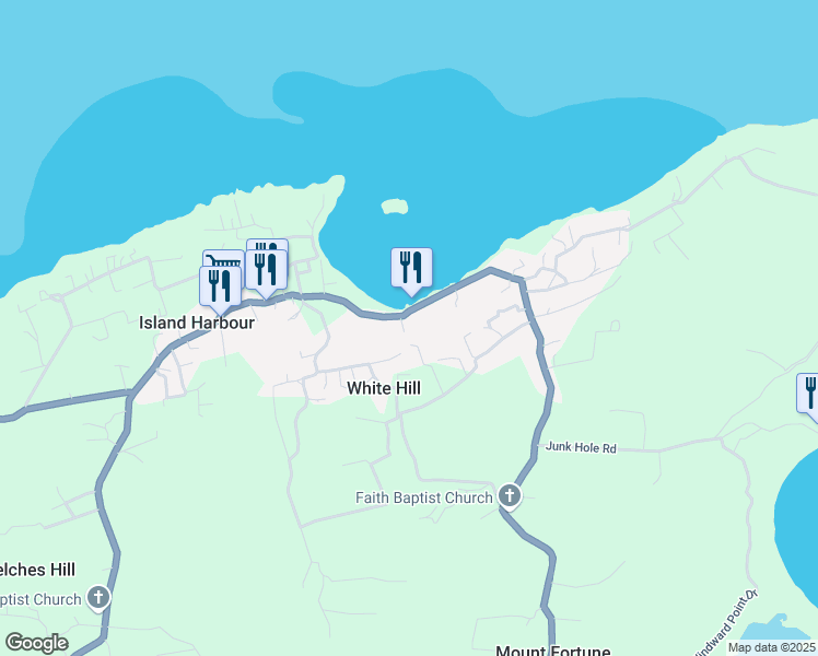 map of restaurants, bars, coffee shops, grocery stores, and more near in White Hill