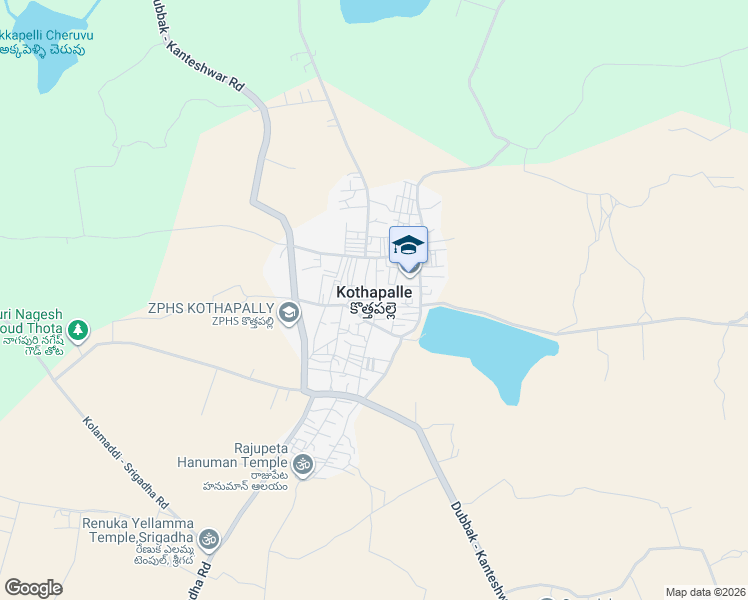 map of restaurants, bars, coffee shops, grocery stores, and more near in Kothapally