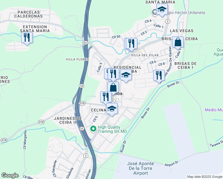 map of restaurants, bars, coffee shops, grocery stores, and more near in 