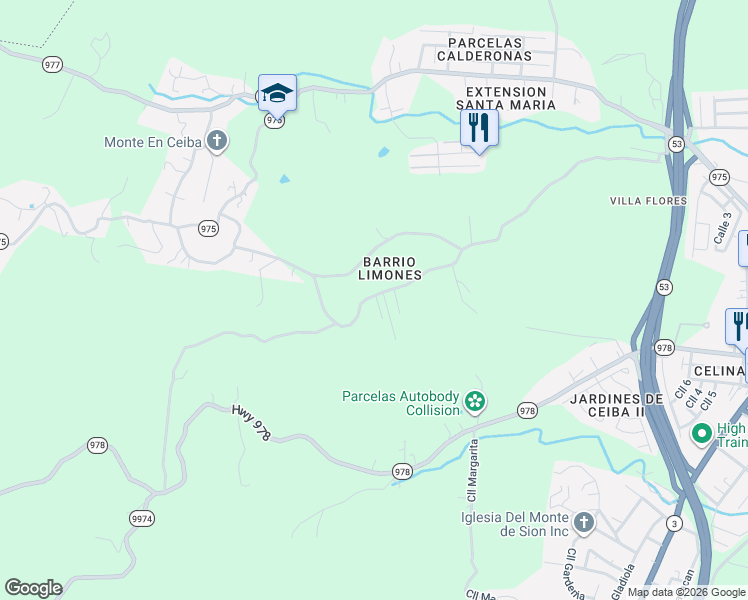 map of restaurants, bars, coffee shops, grocery stores, and more near in Chupacallos