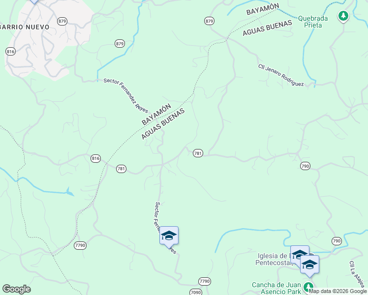 map of restaurants, bars, coffee shops, grocery stores, and more near Carr 781 in Bayamón
