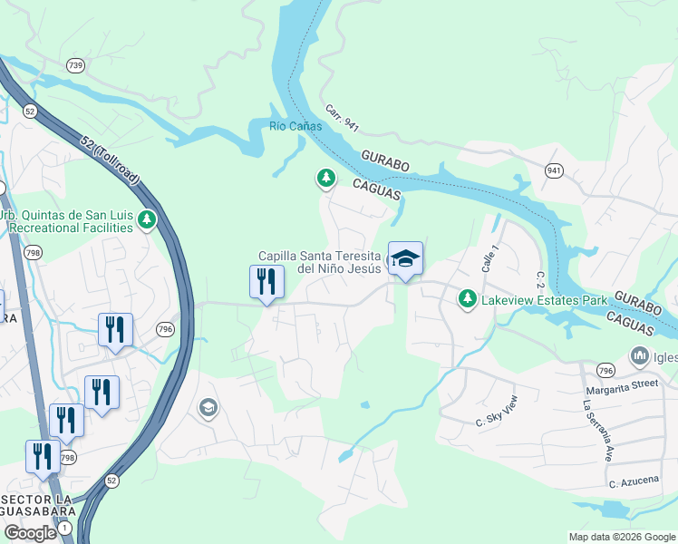 map of restaurants, bars, coffee shops, grocery stores, and more near in Río Cañas