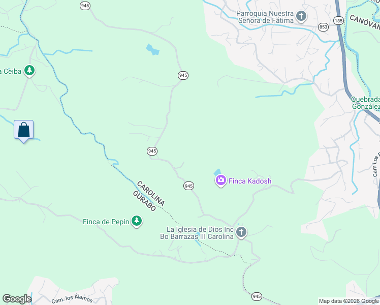 map of restaurants, bars, coffee shops, grocery stores, and more near in Carolina