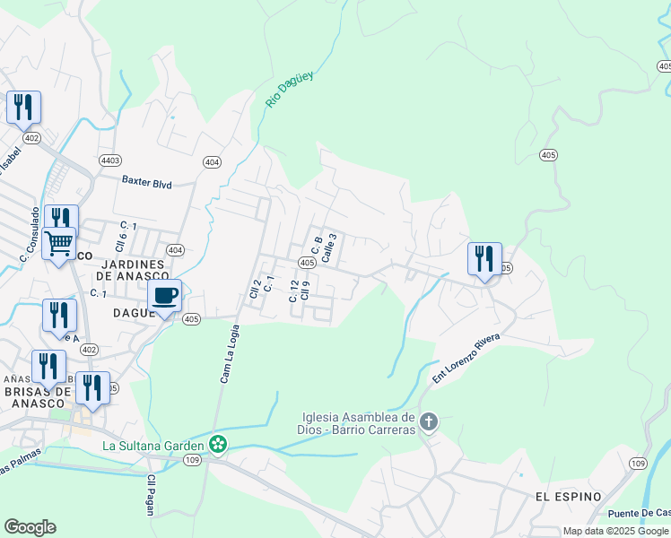 map of restaurants, bars, coffee shops, grocery stores, and more near in 