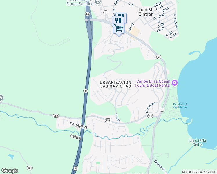 map of restaurants, bars, coffee shops, grocery stores, and more near in 
