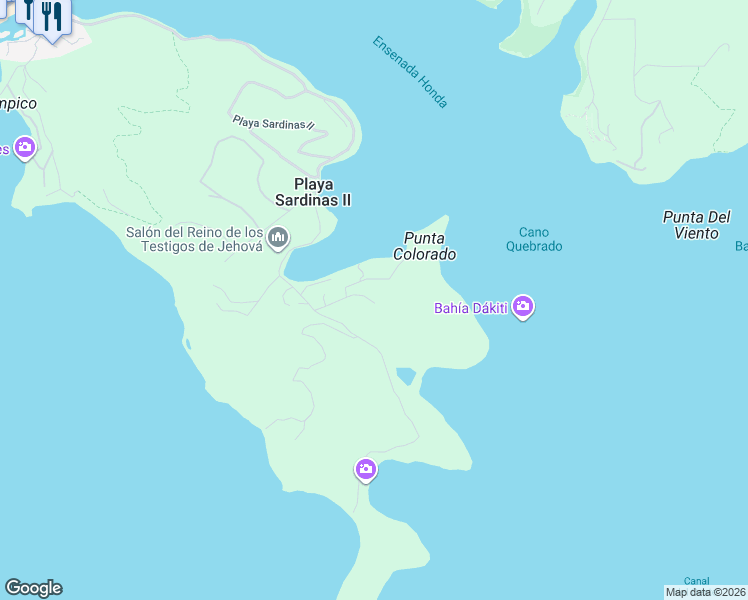 map of restaurants, bars, coffee shops, grocery stores, and more near in Culebra