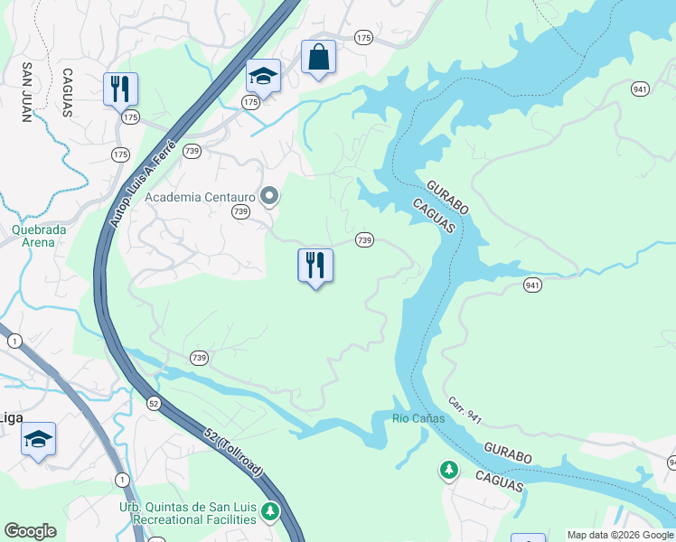 map of restaurants, bars, coffee shops, grocery stores, and more near in La Liga
