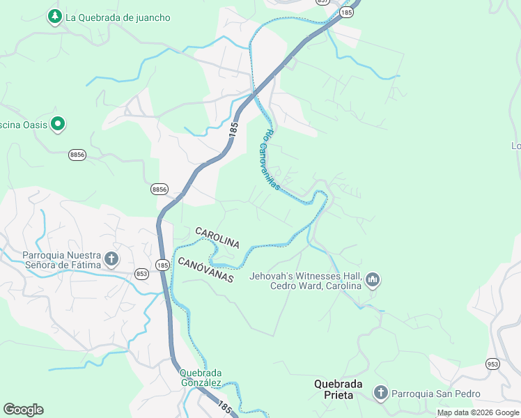 map of restaurants, bars, coffee shops, grocery stores, and more near in Carolina