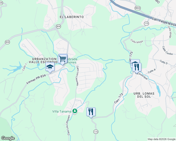 map of restaurants, bars, coffee shops, grocery stores, and more near in Guaynabo