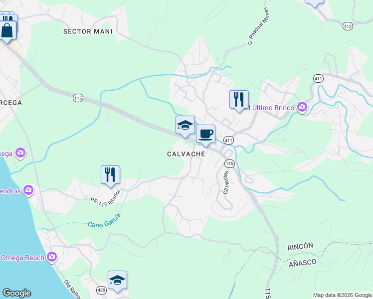 map of restaurants, bars, coffee shops, grocery stores, and more near in Aguada