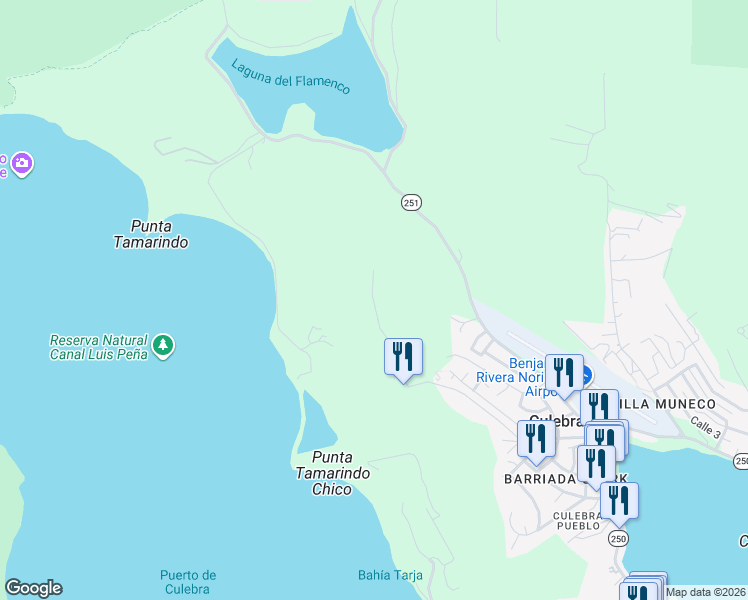 map of restaurants, bars, coffee shops, grocery stores, and more near in Flamenco