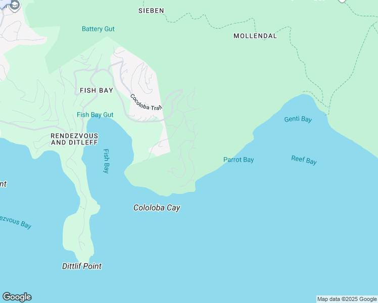 map of restaurants, bars, coffee shops, grocery stores, and more near Reef Bay Road in Central
