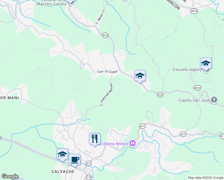 map of restaurants, bars, coffee shops, grocery stores, and more near Carr El Coqui in Aguada