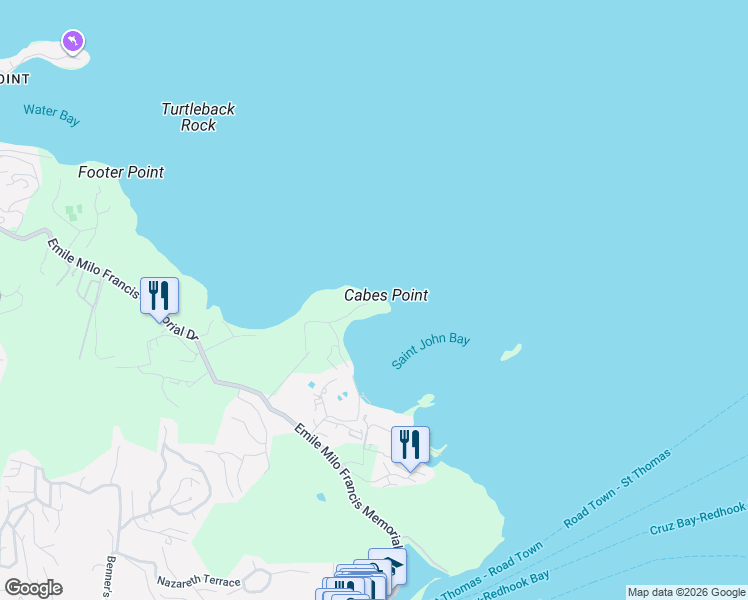 map of restaurants, bars, coffee shops, grocery stores, and more near Pavilion Road in East End