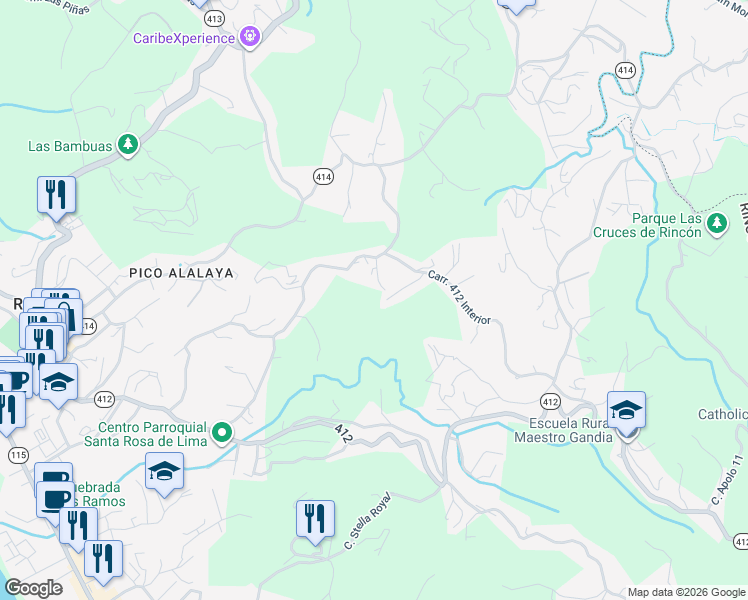 map of restaurants, bars, coffee shops, grocery stores, and more near Unnamed Rd in Aguada
