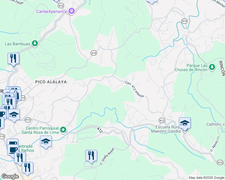 map of restaurants, bars, coffee shops, grocery stores, and more near Unnamed Rd in Aguada