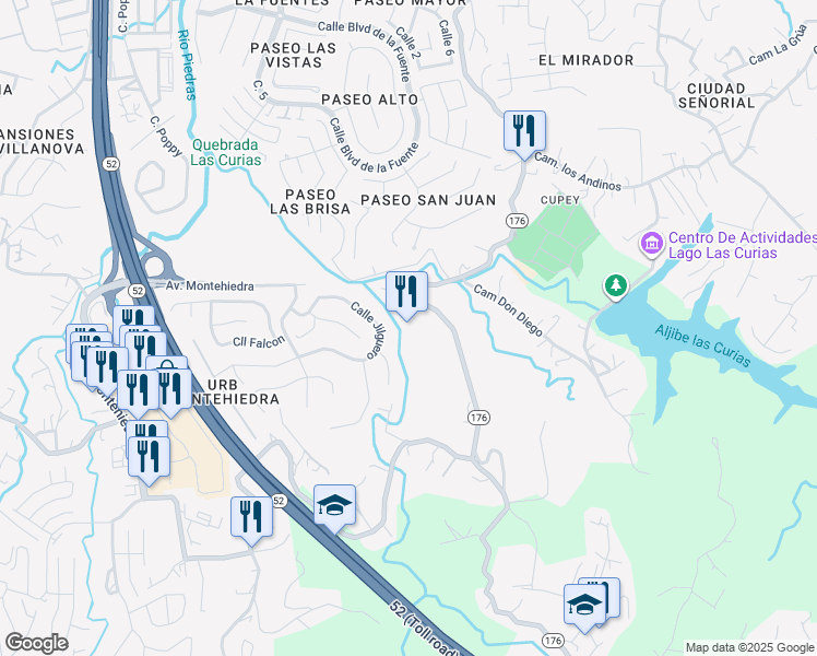 map of restaurants, bars, coffee shops, grocery stores, and more near in San Juan