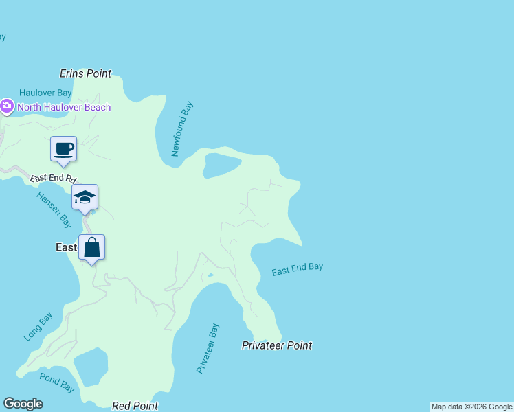 map of restaurants, bars, coffee shops, grocery stores, and more near in East End