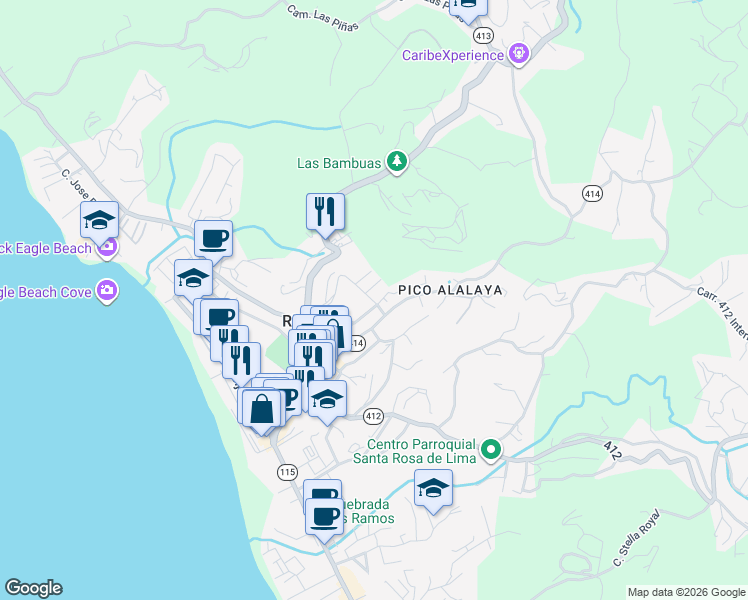 map of restaurants, bars, coffee shops, grocery stores, and more near in 