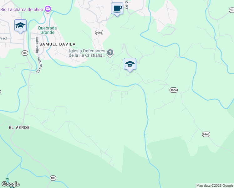 map of restaurants, bars, coffee shops, grocery stores, and more near Puerto Rico 9966 in Rio Grande