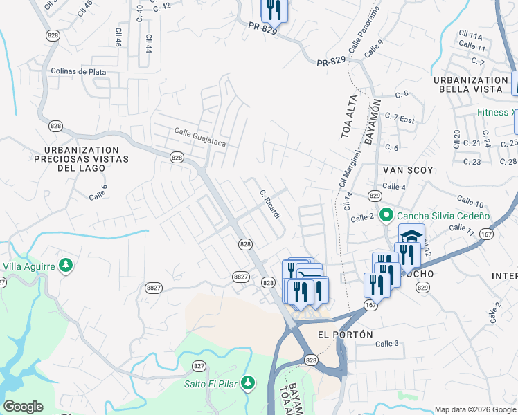 map of restaurants, bars, coffee shops, grocery stores, and more near Calle Barberini in Ortíz