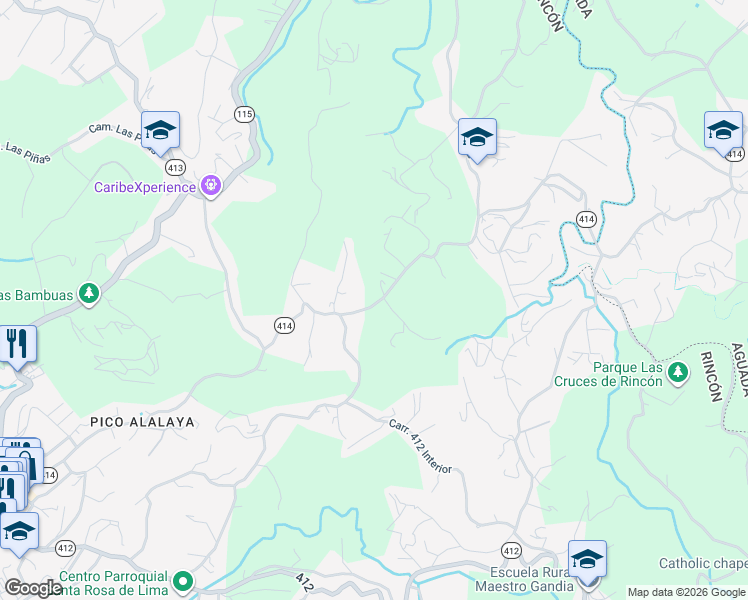 map of restaurants, bars, coffee shops, grocery stores, and more near in Rincón